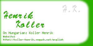 henrik koller business card